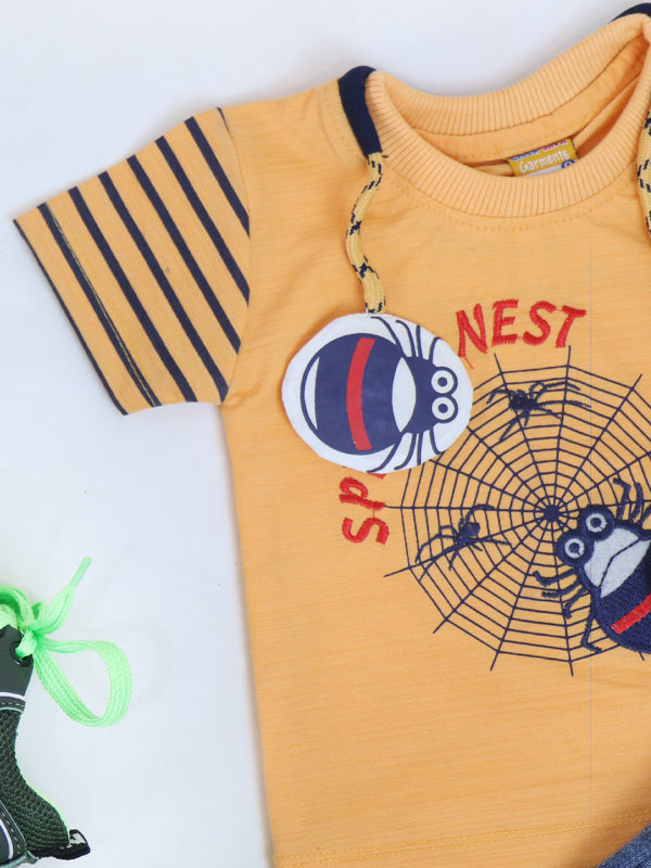 NBS01 AJ Newborn Baba Suit 3Mth - 9Mth Spider Orange