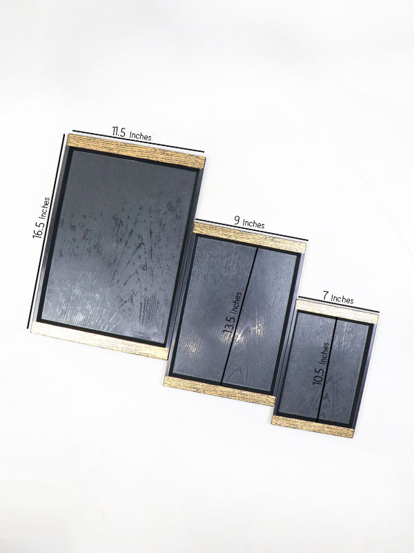 Plastic Rectangle Shape Serving Tray 3 Sizes Set