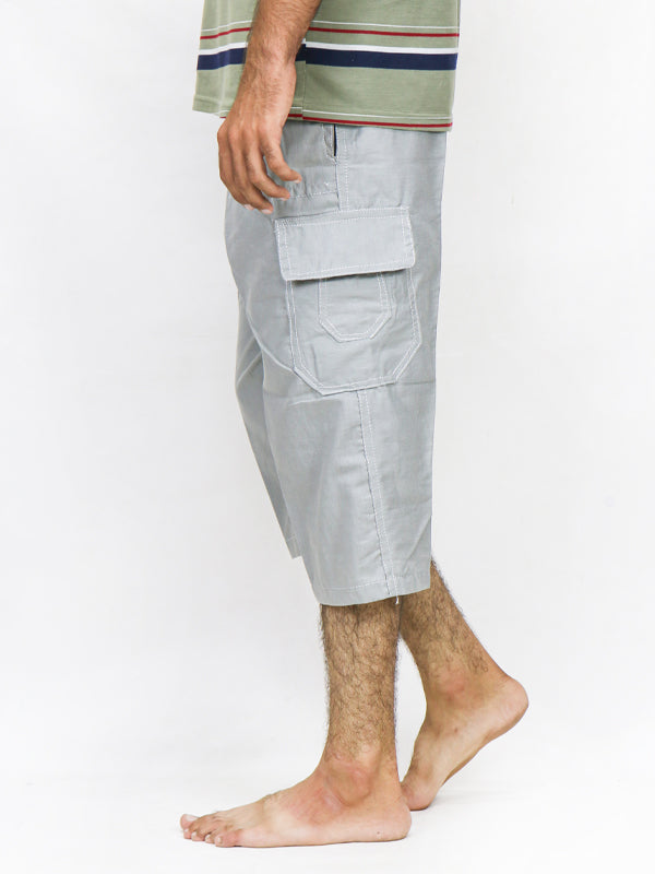 MS75 Men's Cargo 3-QTR Short Light Grey