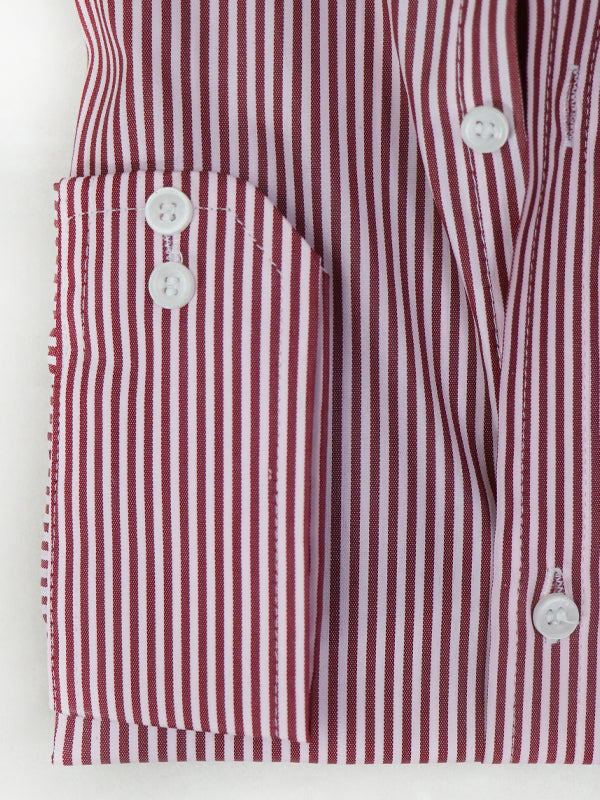 MFS08 Men's Formal Dress Shirt Red Lines