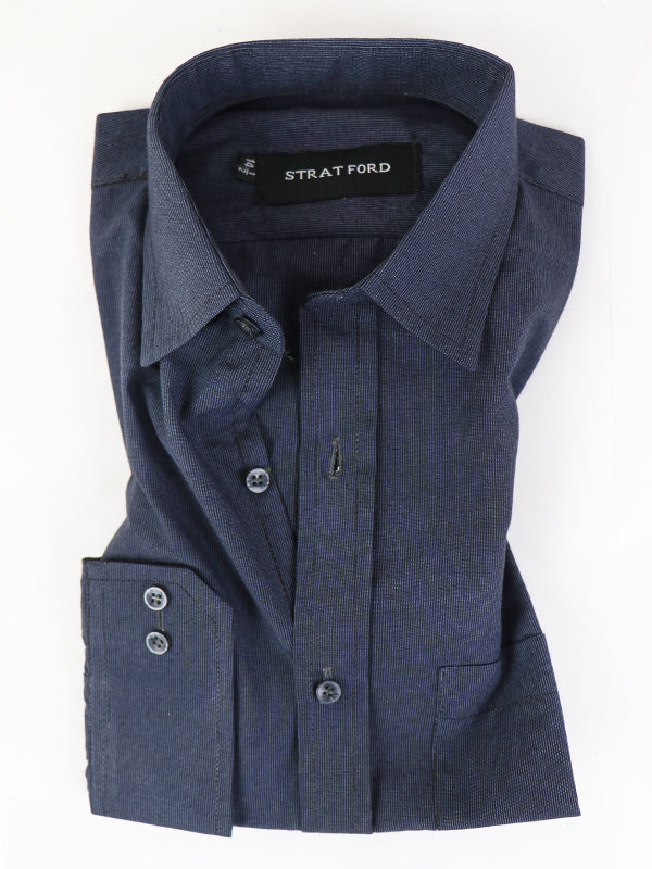 Men's Formal Dress Shirt Dark Grey Lined
