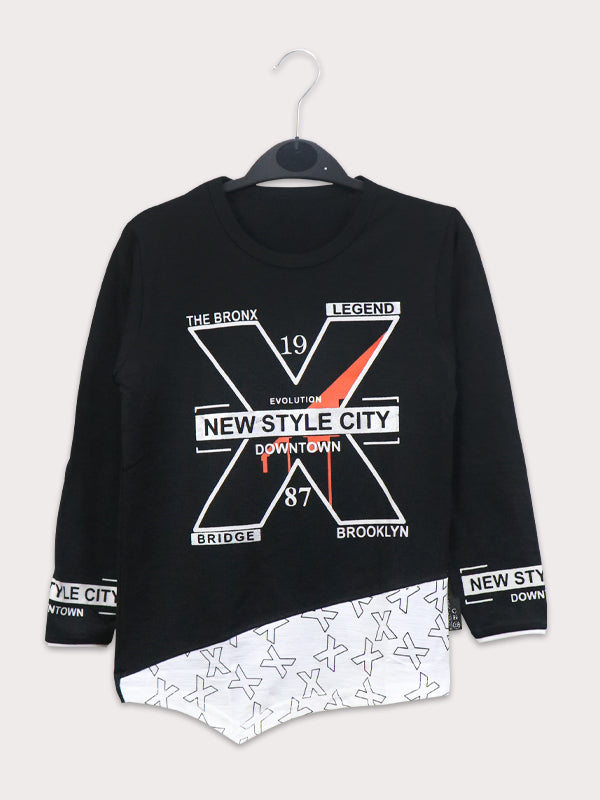 ATT Boys T-Shirt 5Yrs - 10 Yrs Downtown Black