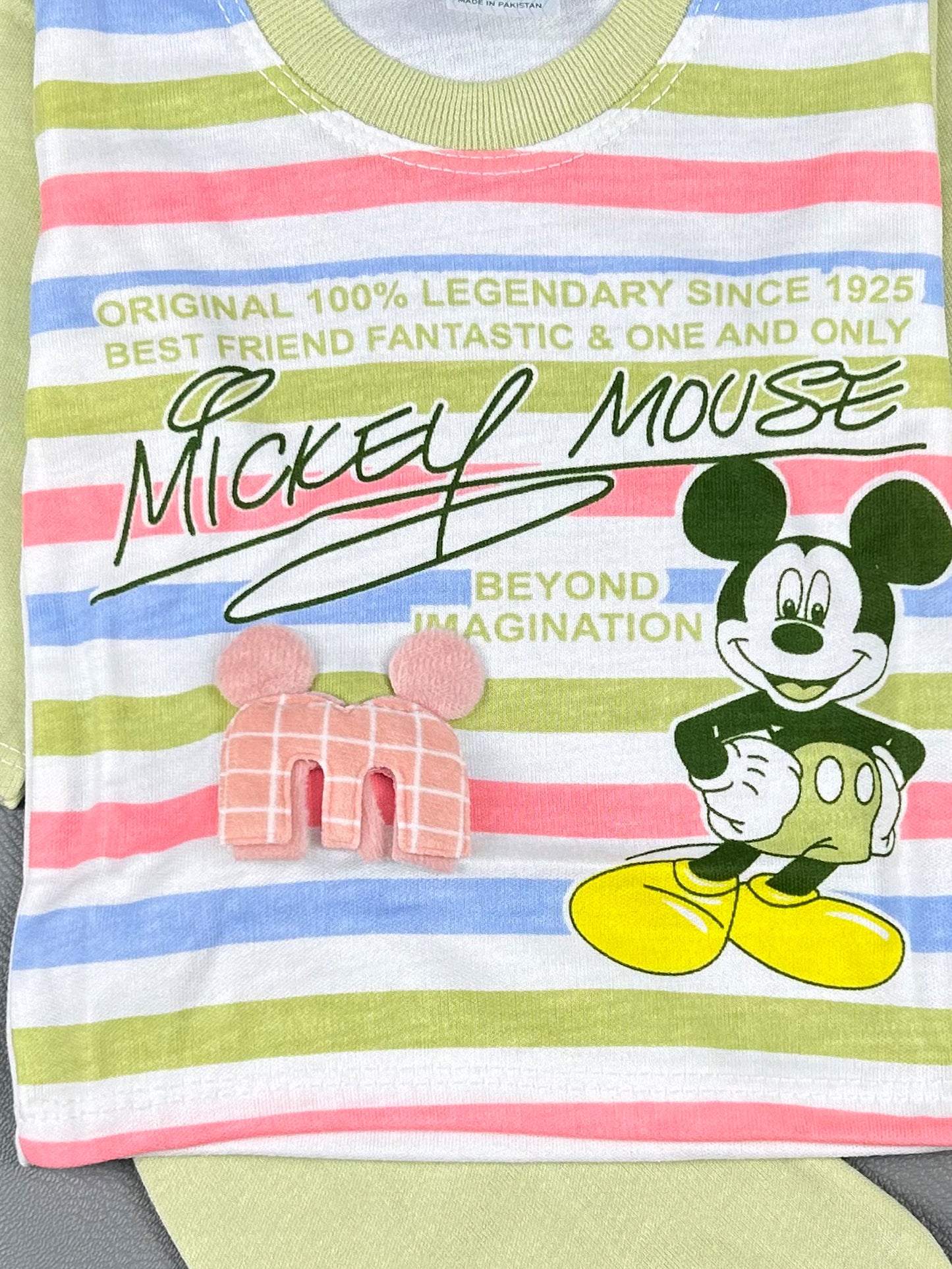 3Mth - 9Mth Light Green Mickey Suit For Newborns HG NBS188