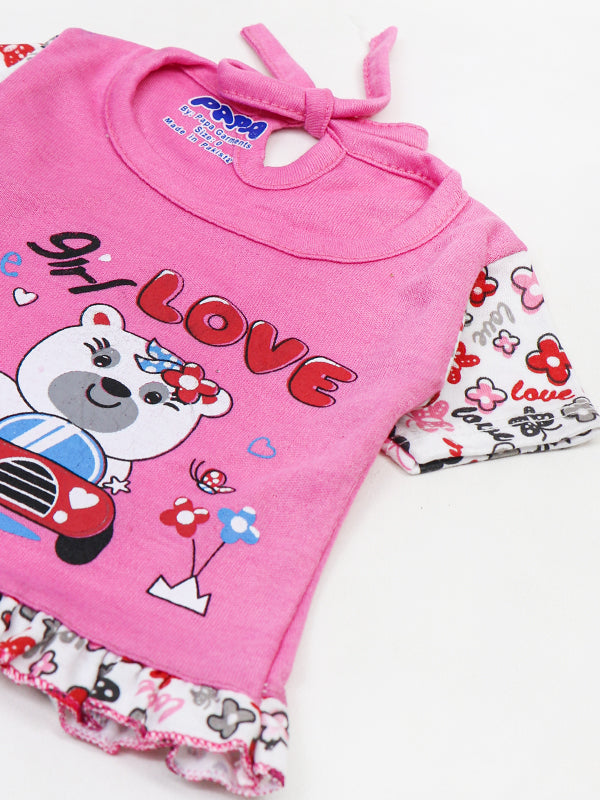 Newborn Baby Suit 0Mth - 3Mth Girl Love Pink
