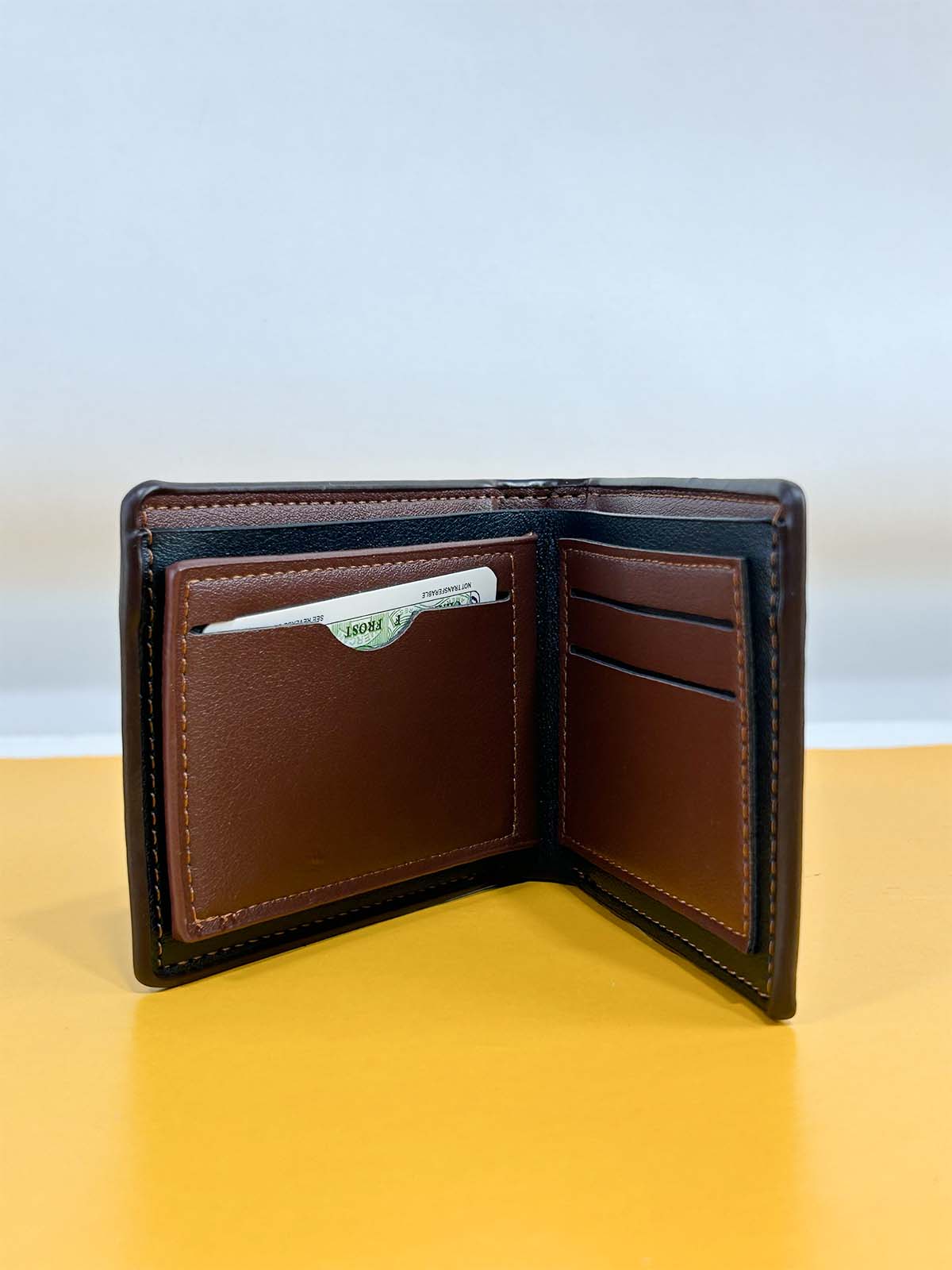 Dark Brown Syn-Leather Wallet For Men MW51