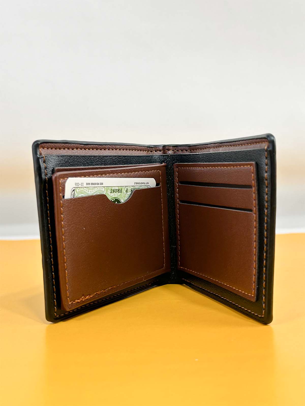 Black Syn-Leather Wallet For Men MW53