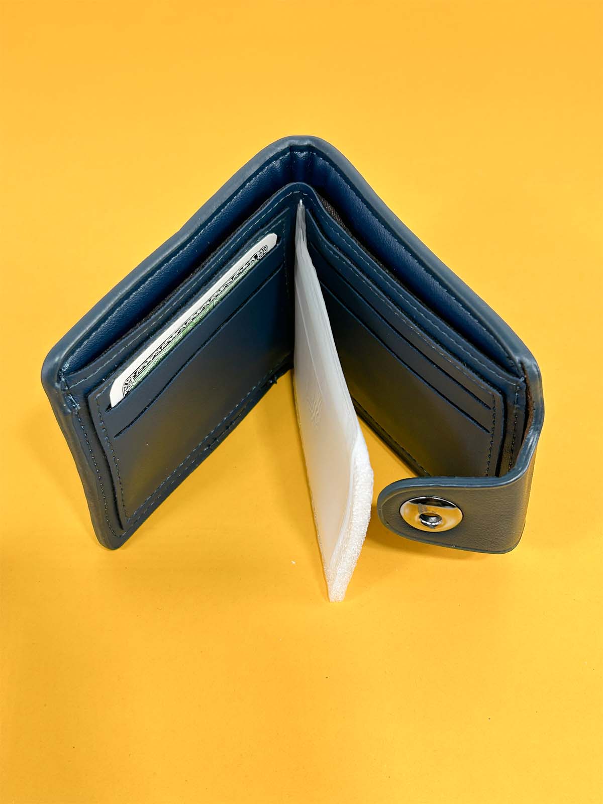 Dark Blue Syn-Leather Wallet For Men MW56