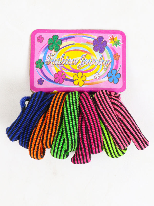 Pack Of 72 Colorful Pony Seamless Hair Bands