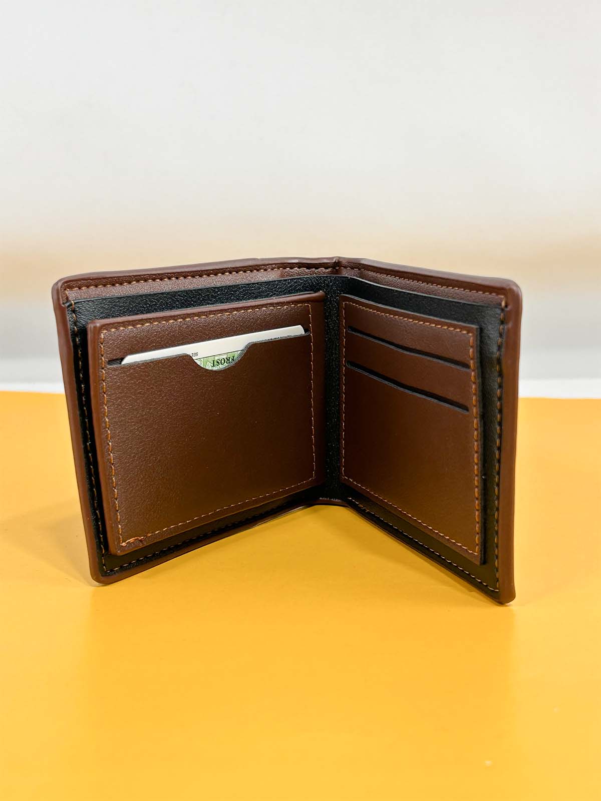 Brown Syn-Leather Wallet For Men MW58