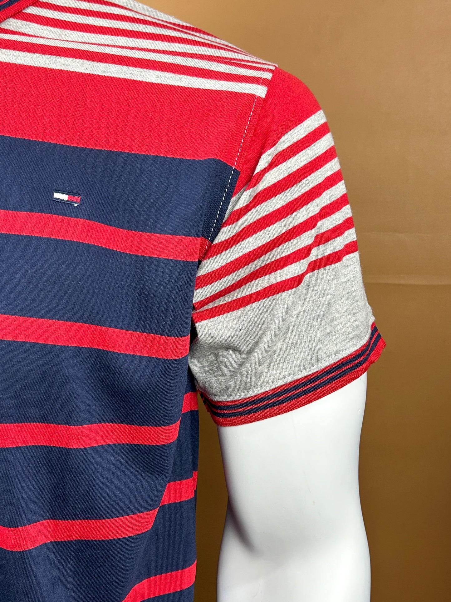 Red Striped Polo T-Shirt For Men MTS123