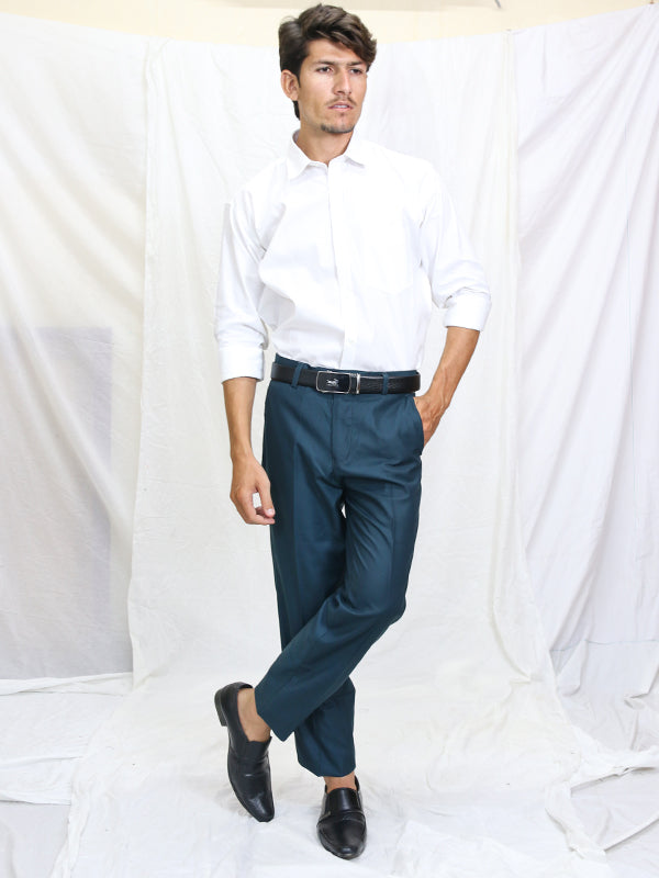 MFP41 Men's Dress Pant Trouser Formal Dark Jungle Green