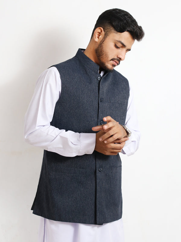 Waistcoat for Men Hex Blue