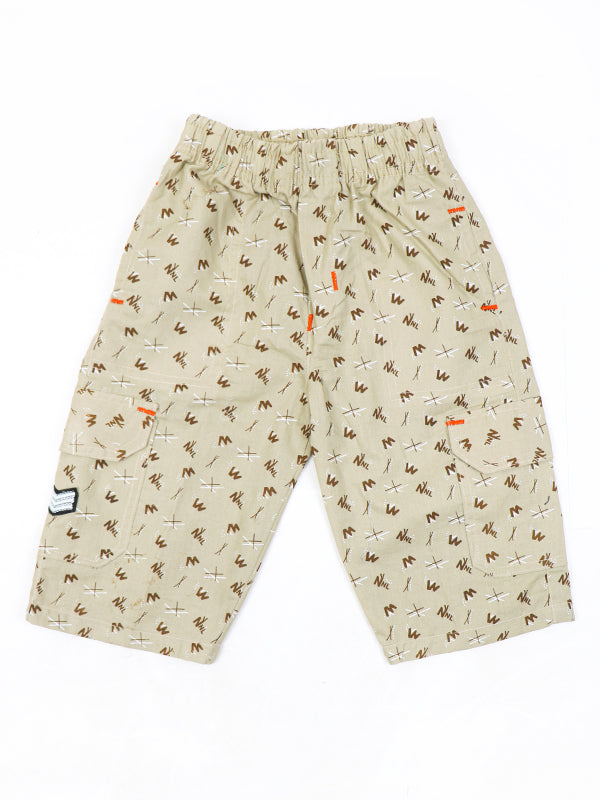 LF Boys Short 3-QTR Printed Design Fawn