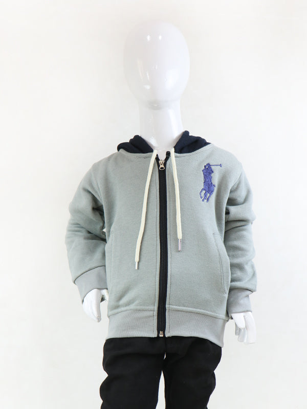 KH12 Kids Zipper Hoodie 2.5Yrs - 8Yrs Polo GG Shade