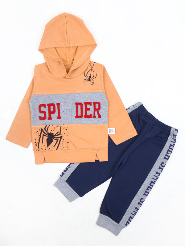 BS18 SK Hooded Kids Suit 1Yr - 4Yr Spider Peach