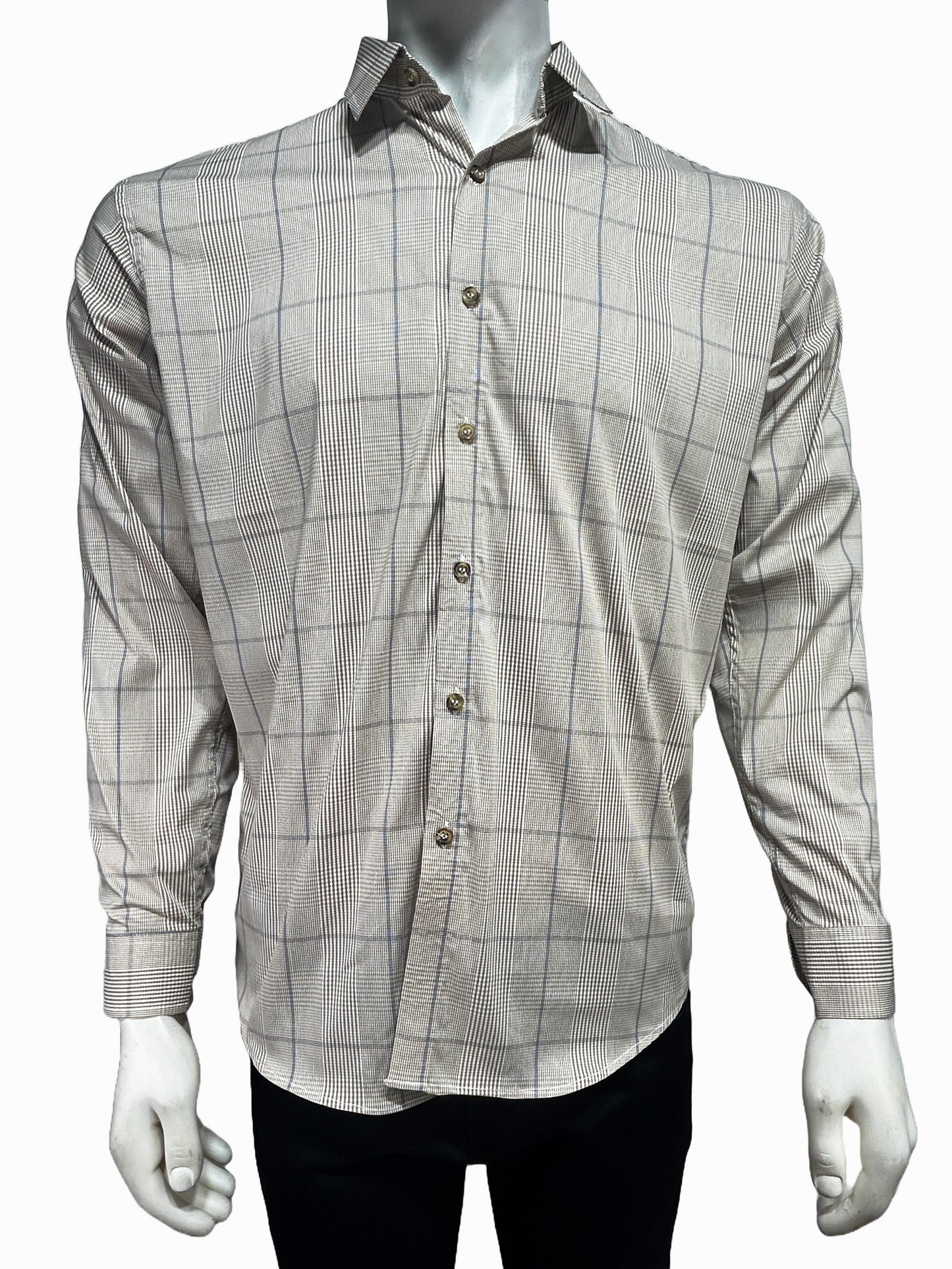 Light Brown Checks Casual Shirt For Men MCS86