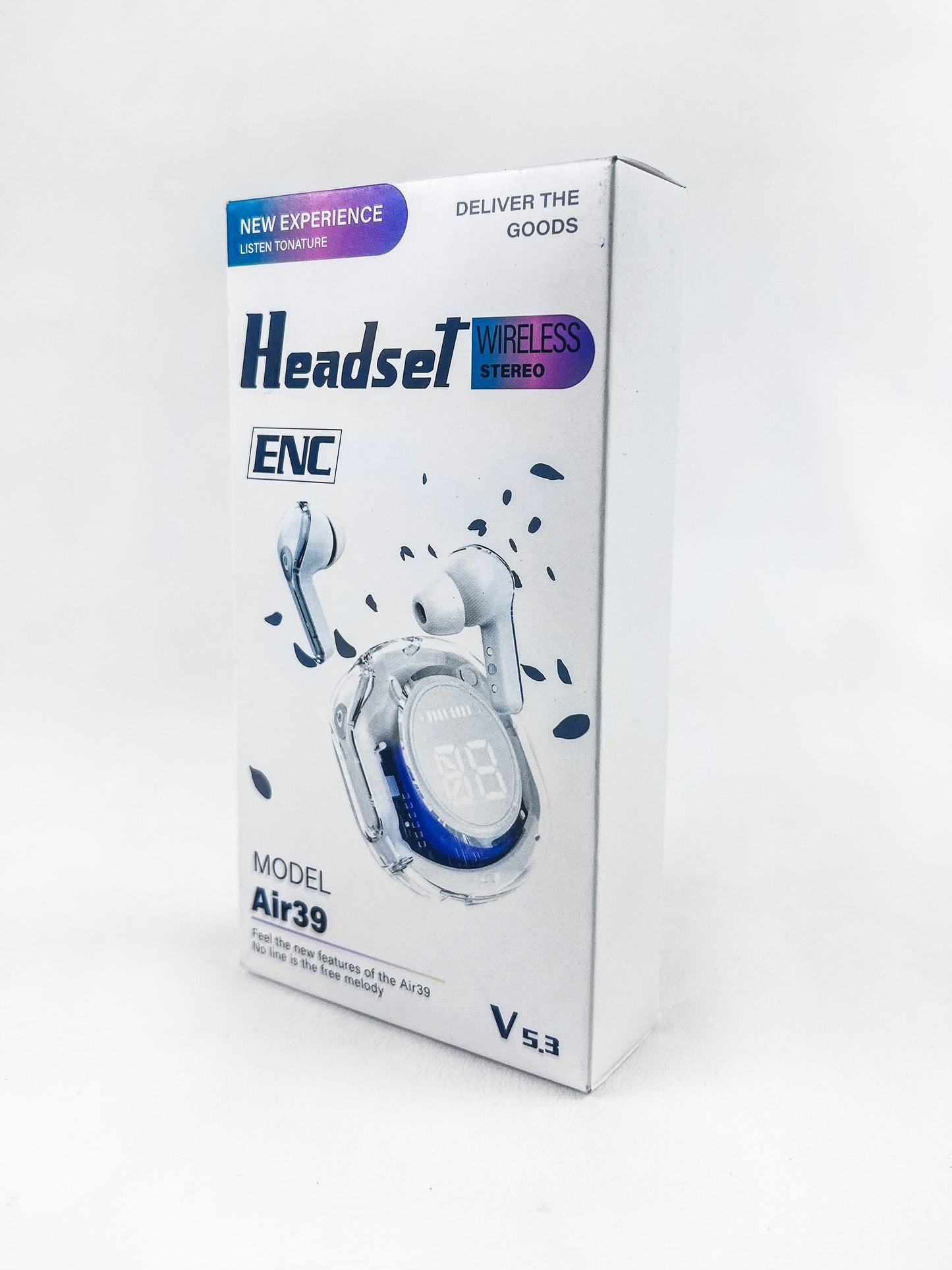 White Air 39 Transparent Wireless Stereo Earbuds MA28