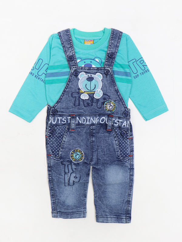 AJ Newborn Romper 3Mth - 9Mth Trip Dark Turquoise