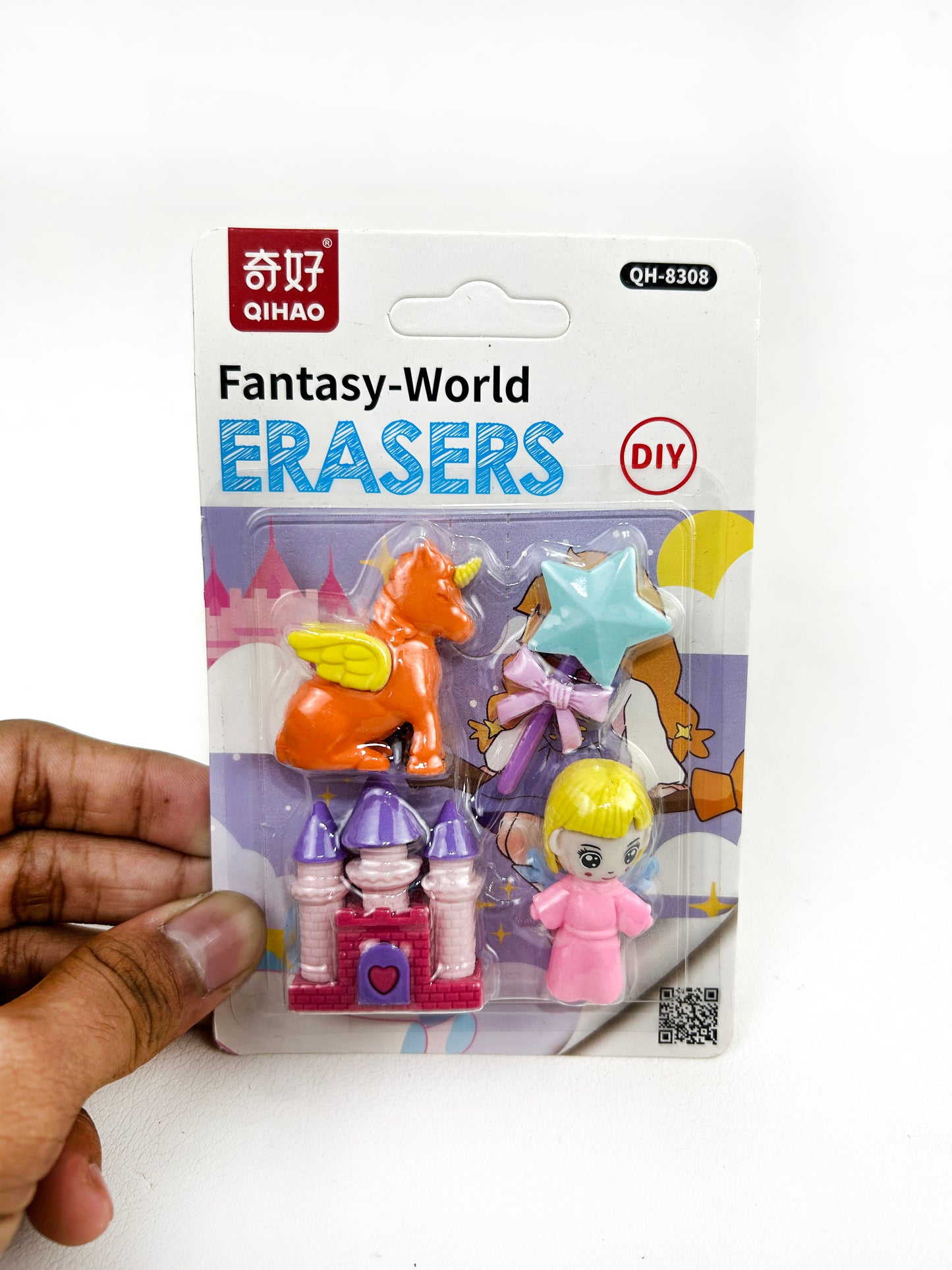 Pack of 4 Fantasy World Erasers Toys For Kids STA59