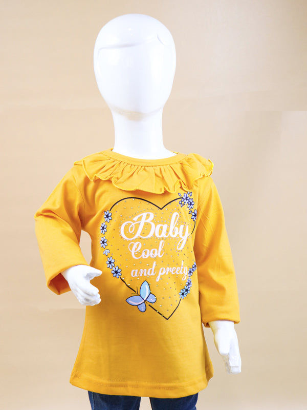 yellow baby girl shirt