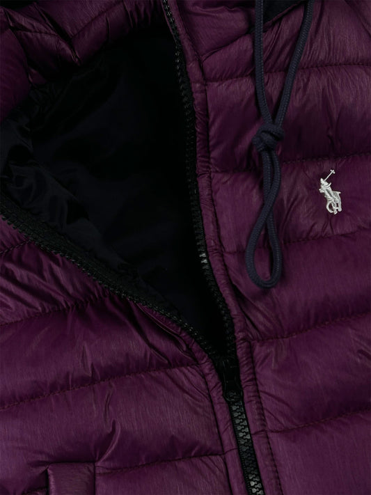 3Yrs - 10Yrs Boys Deep Plum Purple Sleeveless Hooded Puffer Jacket KJ62