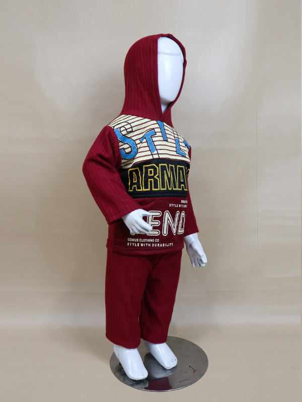 BS14 SF Hooded Kids Suit 1Yr - 4Yr Style Maroon