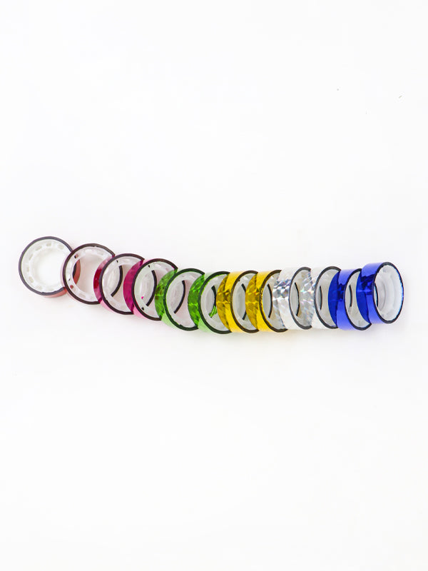 Pack Of 12 Ribbon Glitter Tape