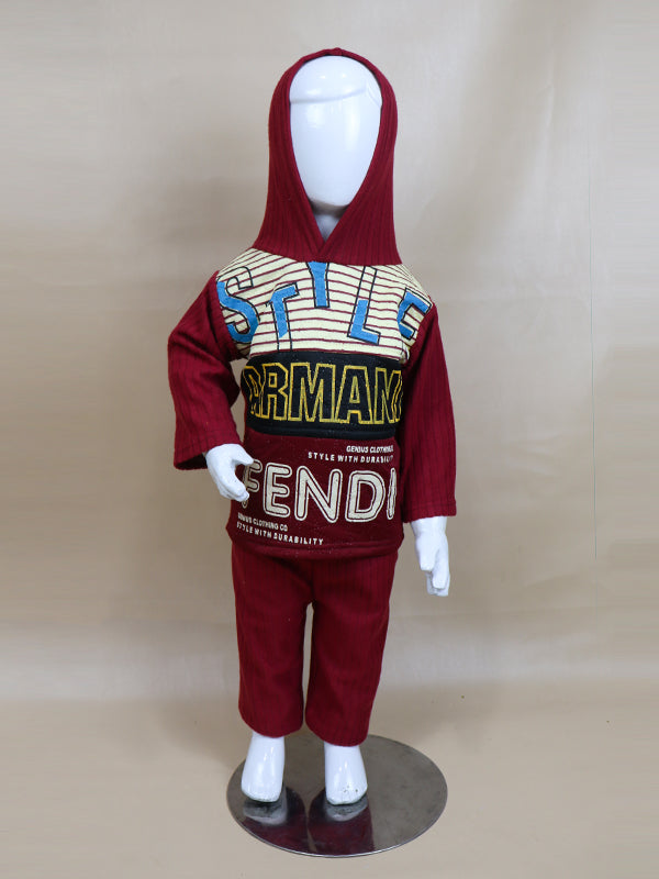 BS14 SF Hooded Kids Suit 1Yr - 4Yr Style Maroon