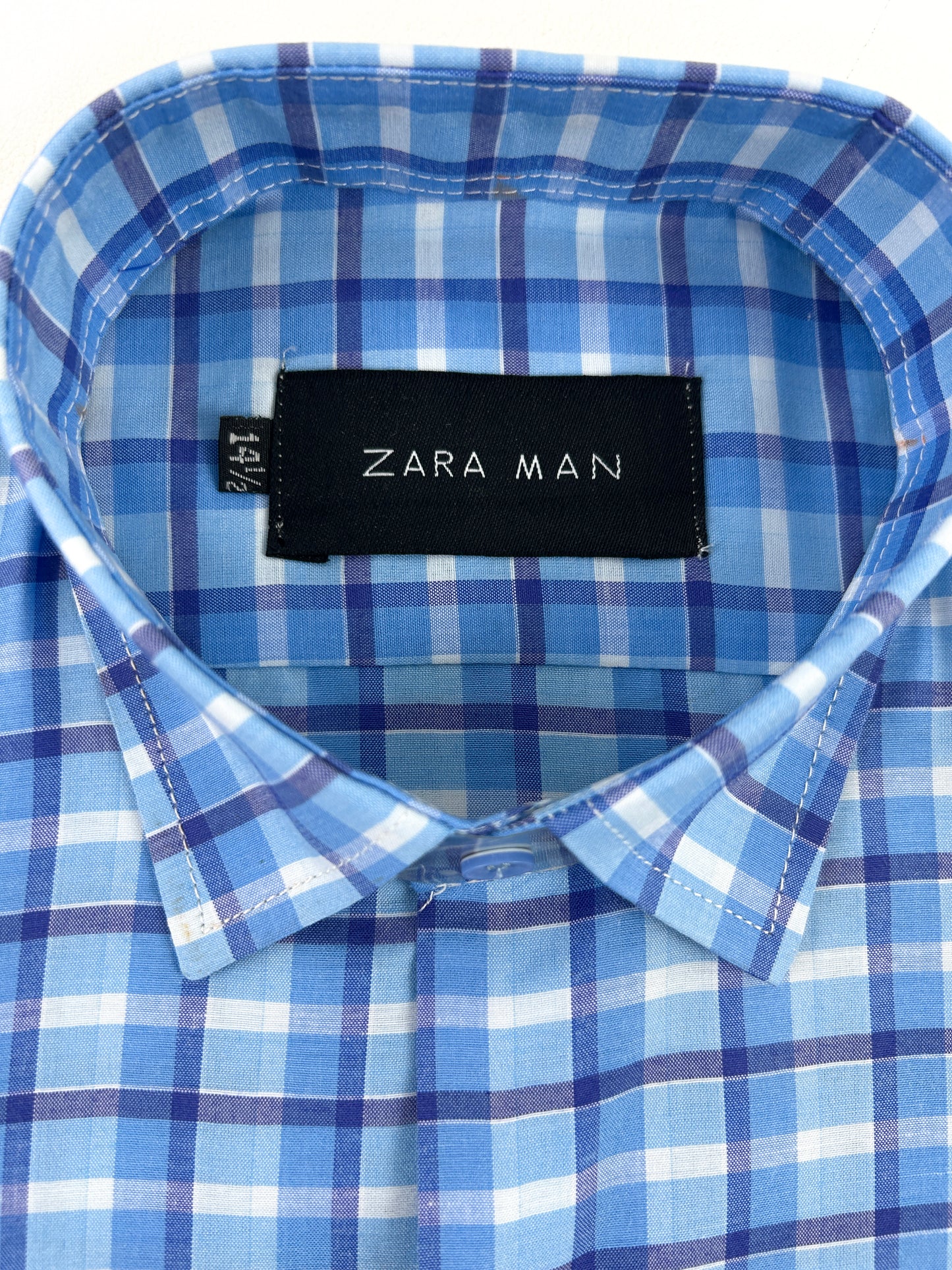 Blue Checks Formal Dress Shirt For Men MFS3389