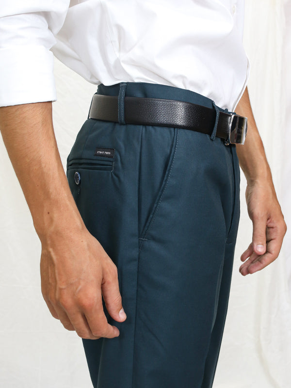MFP41 Men's Dress Pant Trouser Formal Dark Jungle Green
