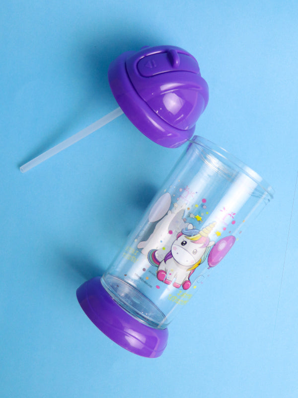 Baby Anti Spill Learning Sippy Cup Dark Purple - 300ML