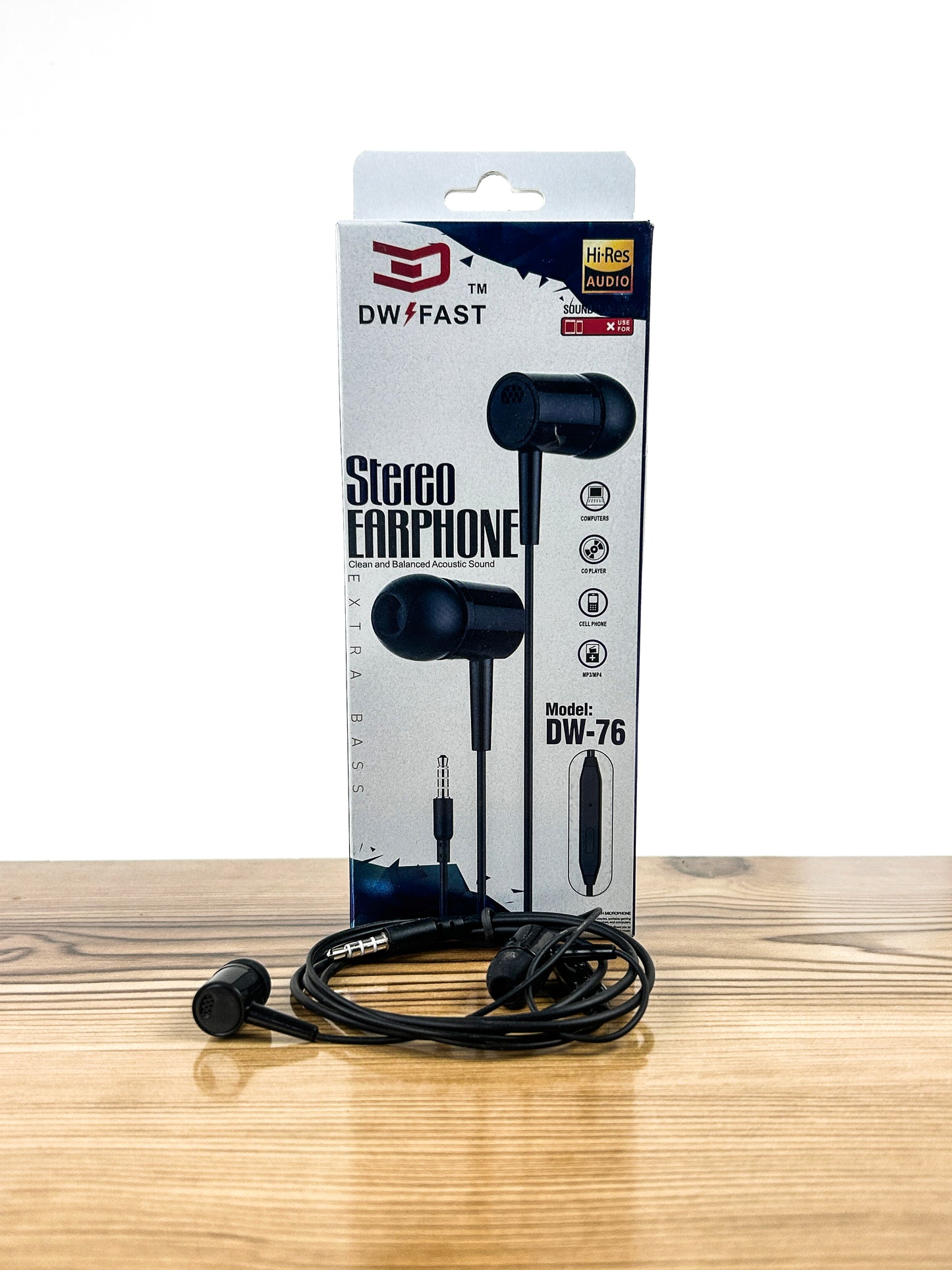 DW-76 Stereo Wired Earphones MA56
