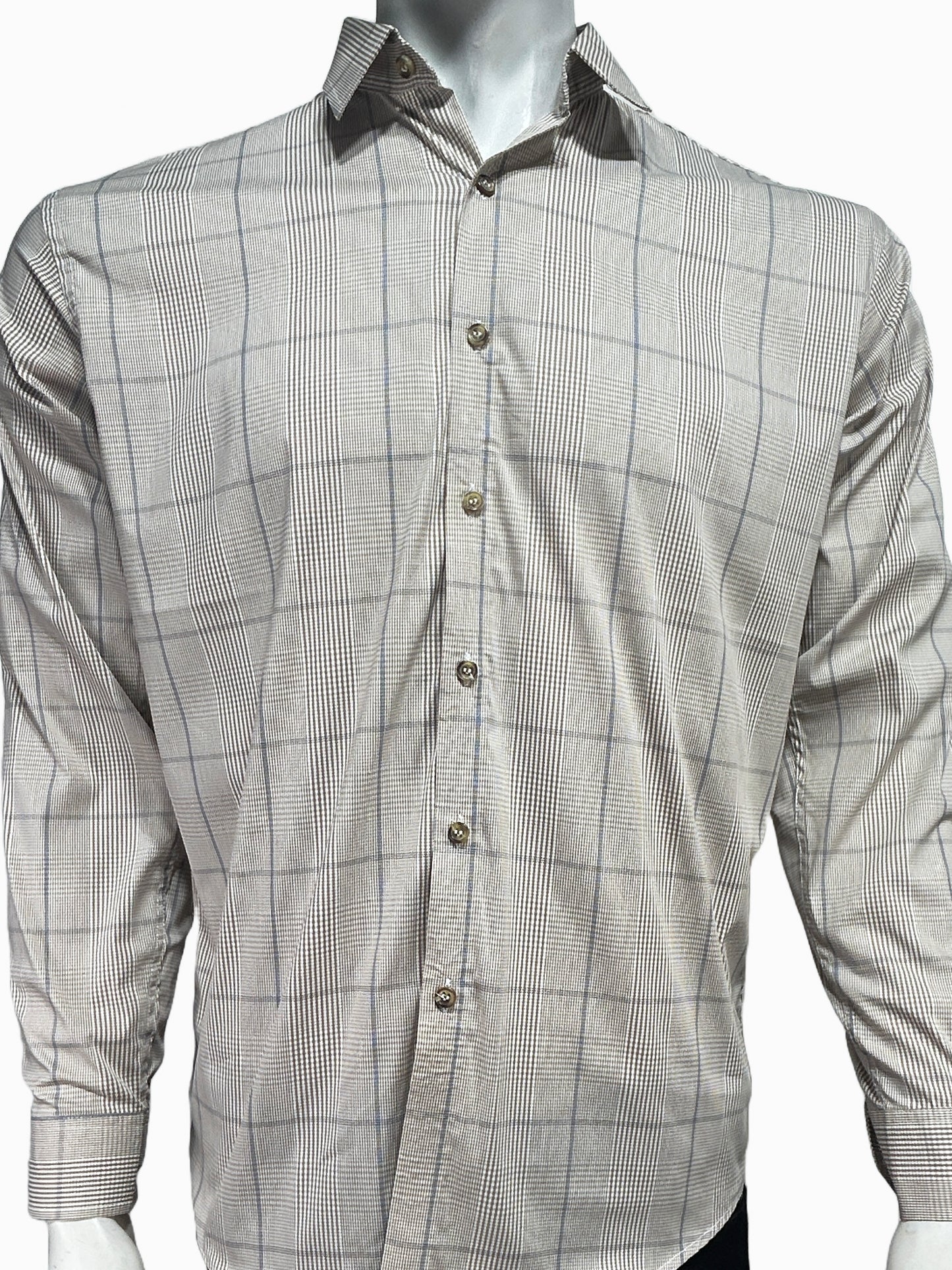 Light Brown Checks Casual Shirt For Men MCS86