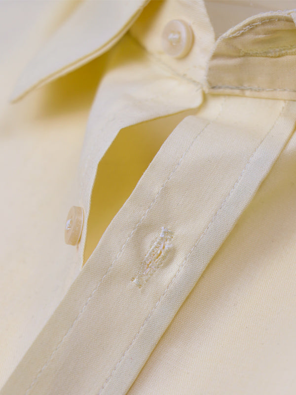 AZ Men's Formal Dress Shirt Plain Cream