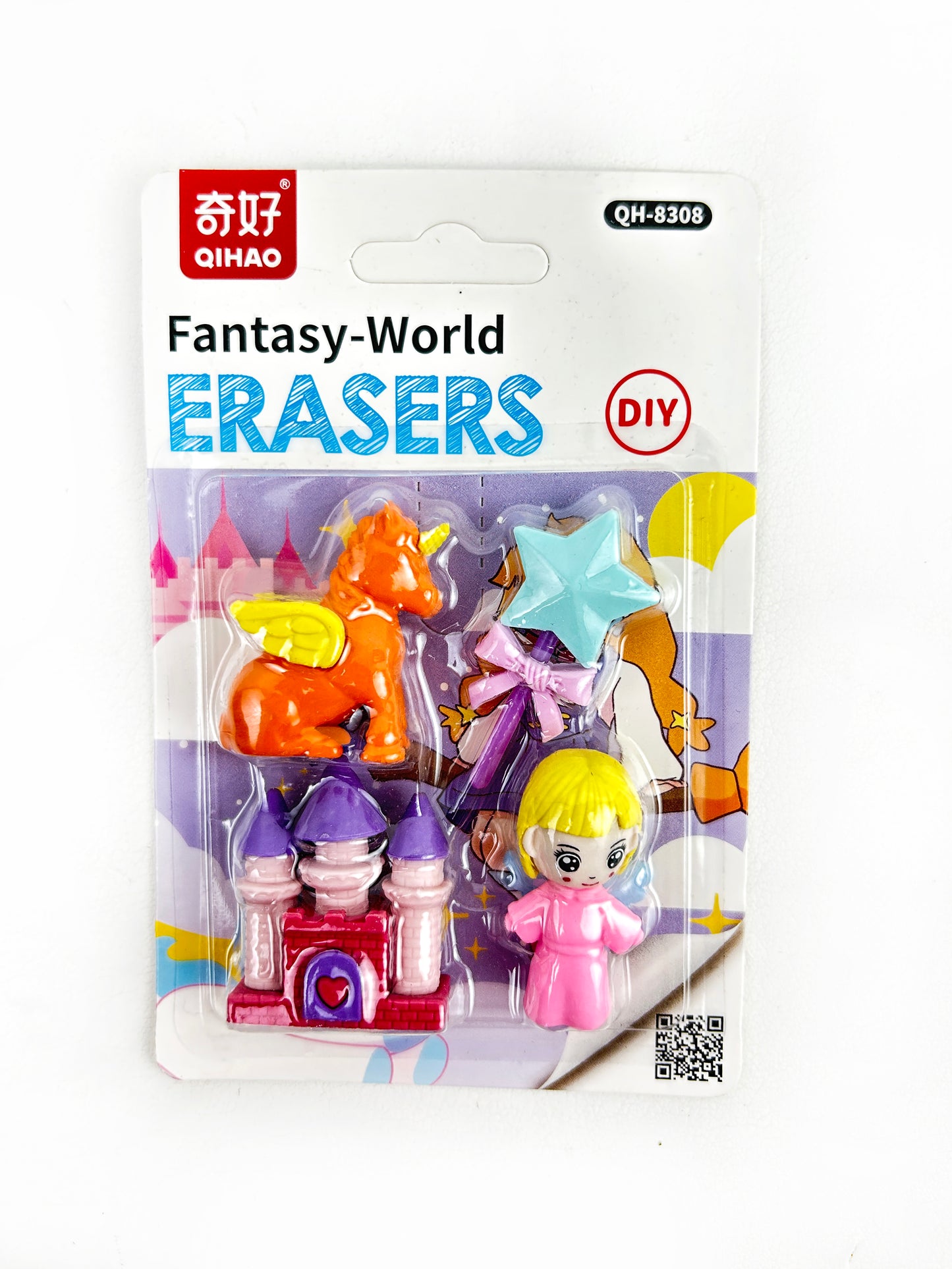 Pack of 4 Fantasy World Erasers Toys For Kids STA59