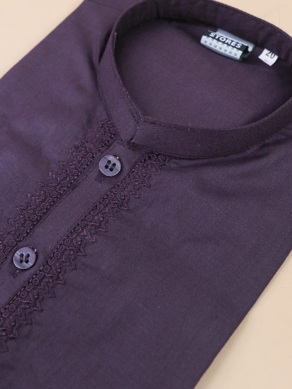 BKS34 AM Boys Shalwar Kameez Suit 5Yrs - 17Yrs Purple