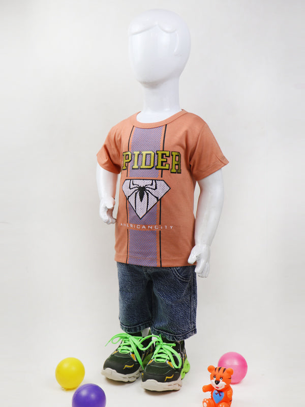 BS21 RZ Kids Suit 1Yrs - 4Yrs Spider Dark Peach