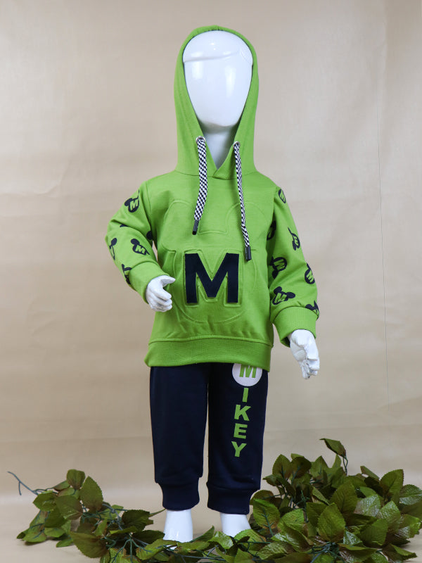 BS12 SK Hooded Kids Suit 1Yr - 4Yrs M Green
