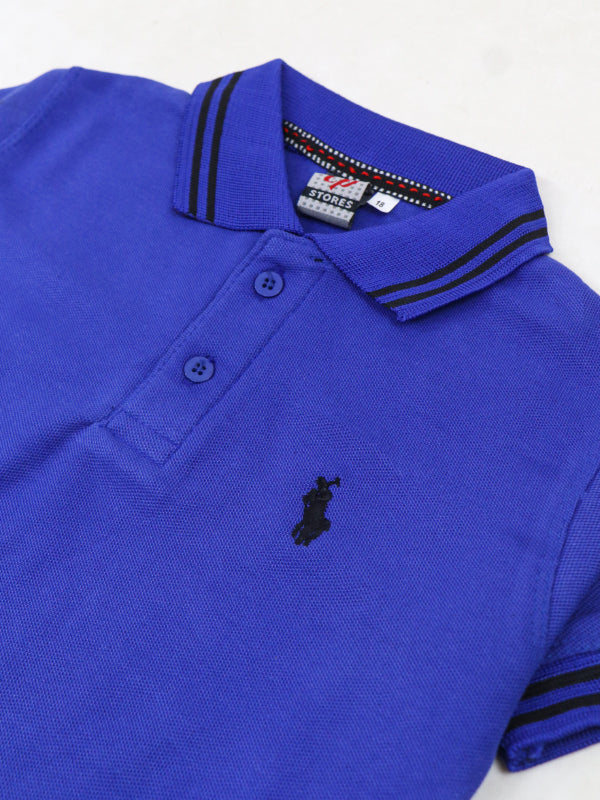 BTS04 MM Boys Polo T-Shirt 3.5Yrs - 8Yrs Royal Blue