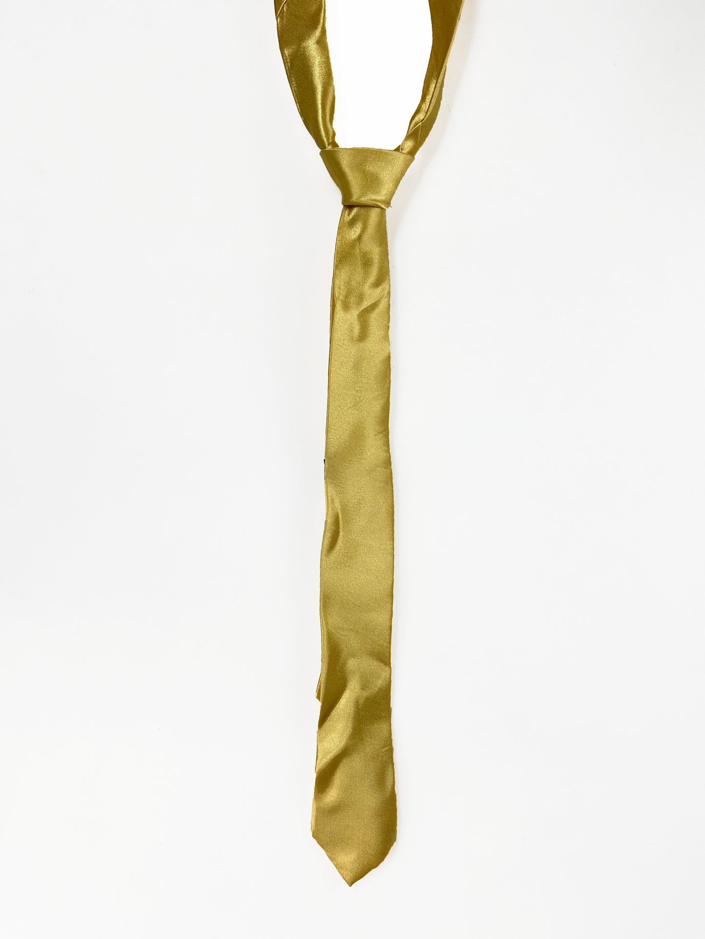 Light Yellow Pencil Tie Thin Formal Party Wear MPT02