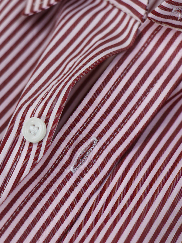 MFS08 Men's Formal Dress Shirt Red Lines