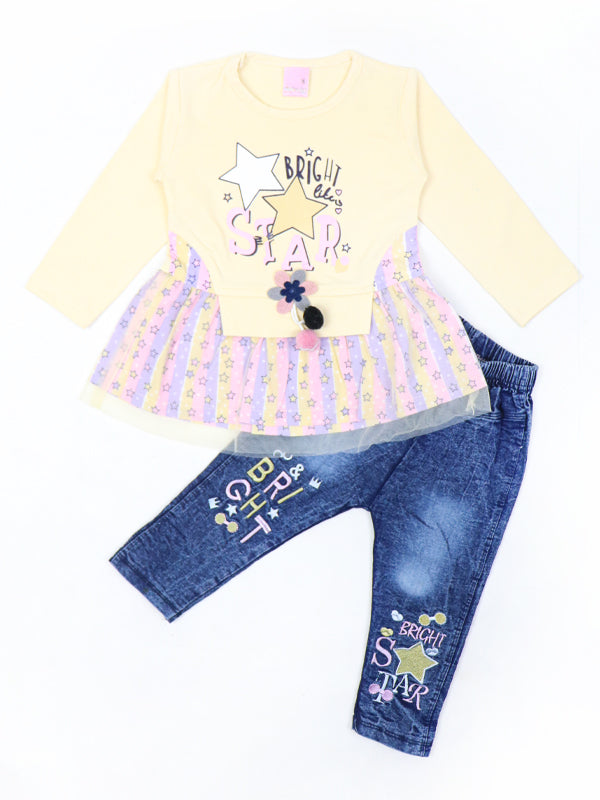 BG Girls Suit 1Yr - 4Yrs Star Light Yellow