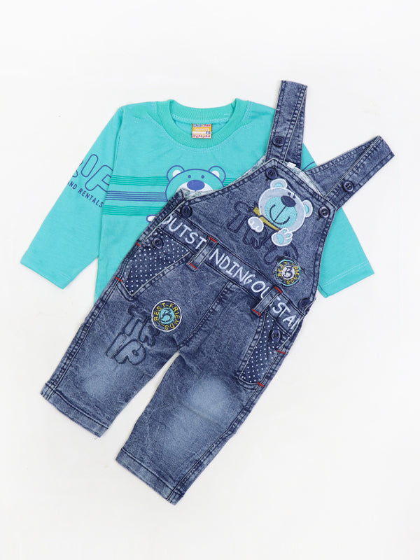 AJ Newborn Romper 3Mth - 9Mth Trip Dark Turquoise