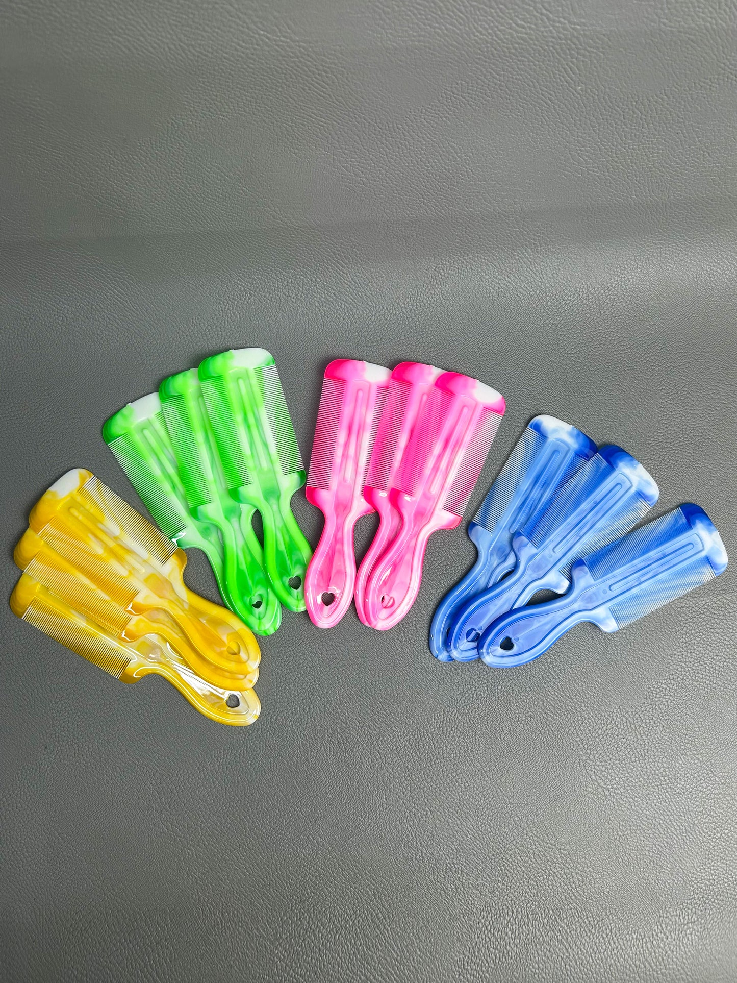 Pack Of 12 Multicolor Hair Combs GHC79