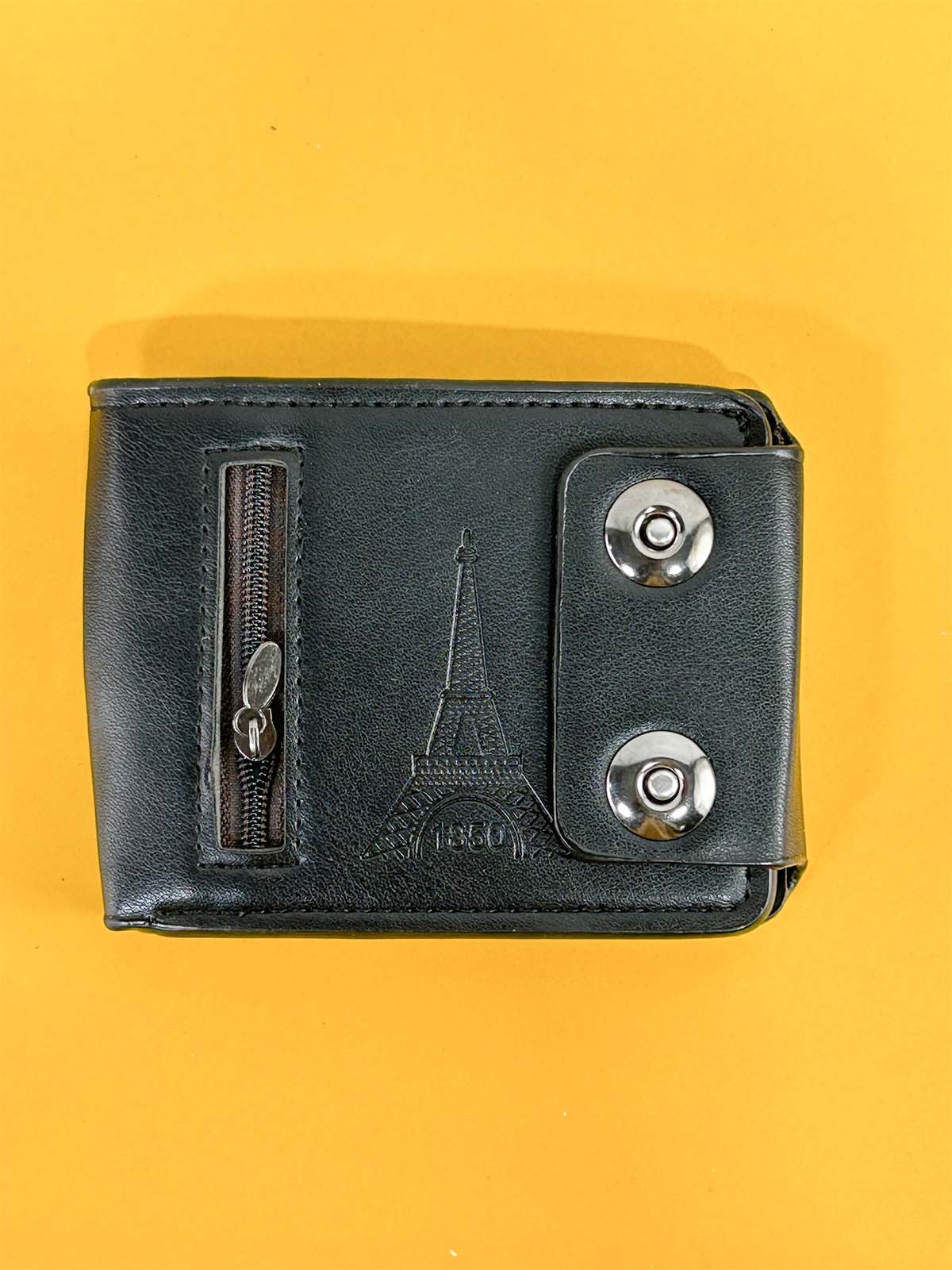 Black Syn-Leather Wallet For Men MW71