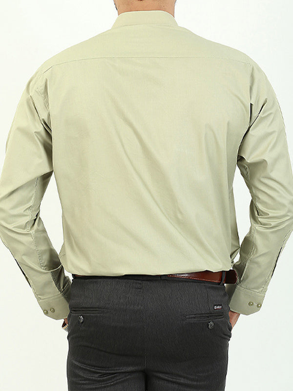 AZ Men's Formal Dress Shirt Plain Light Green