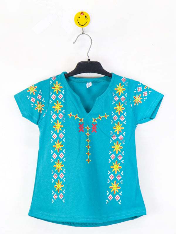 AM Girls T-Shirt 2.5 Yrs - 7 Yrs Ferozi