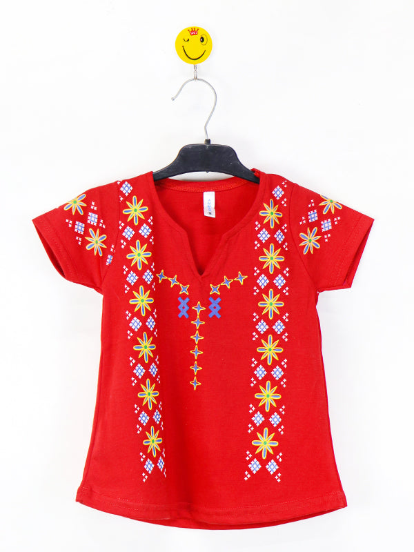 AM Girls T-Shirt 2.5 Yrs - 7 Yrs Red