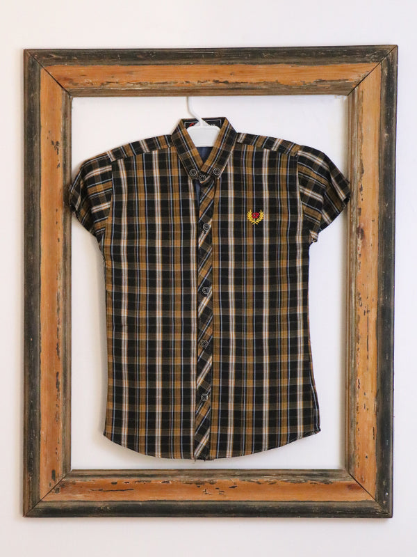 AZ Boys Casual Shirt 5Yrs - 12 Yrs Yellow Check