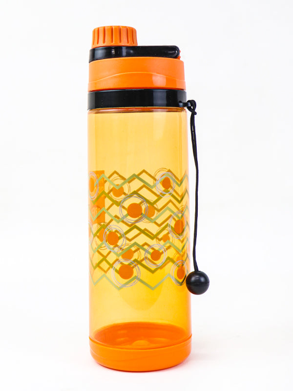 Orange Plastic Designed Water Bottle - 600ML